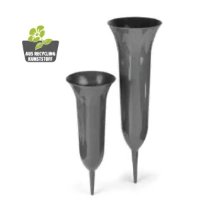 Grabvase Anthrazit d12cm