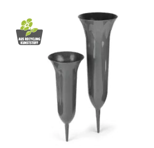 Grabvase Anthrazit d12cm
