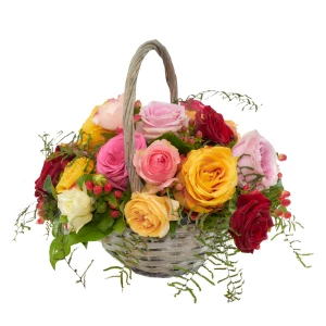 Korb 'voll Rosen'