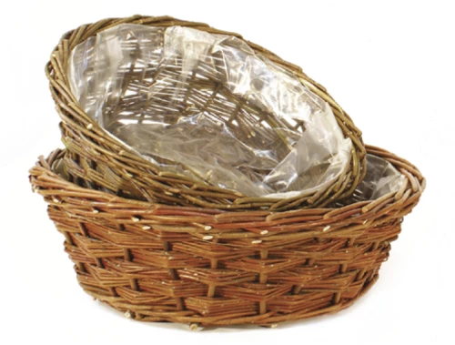 Korbschale, ungeschälte grobe Weide