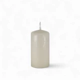 Stumpenkerze 'Wollweiss'