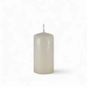 Stumpenkerze 'Wollweiss'