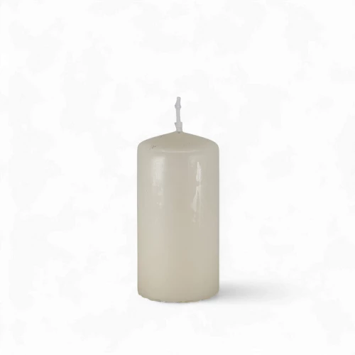 Stumpenkerze 'Wollweiss'