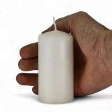 Stumpenkerze 'Wollweiss'