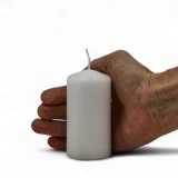 Stumpenkerze 'Weiss'