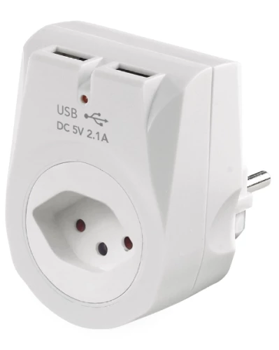 Abzweigstecker '2× USB 2.1A'