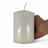 Stumpenkerze 'Wollweiss' d100mm