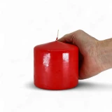 Stumpenkerze 'Rubin' d100mm