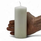 Stumpenkerze 'Weiss' d60mm
