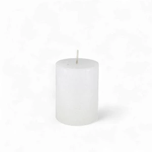 Kerze 'Rustic' Weiss d60mm