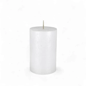 Kerze Rustic 'Weiss' d70mm