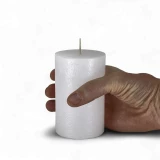 Kerze Rustic 'Weiss' d70mm