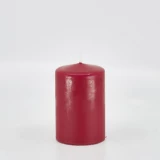 Kerze Naturwachs 'Karminrot' d60mm