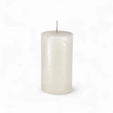 Kerze Rustic 'Wollweiss' d60mm