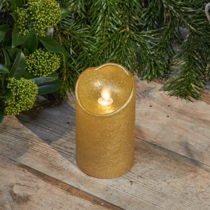 Wachskerze 'gold' mit Timer