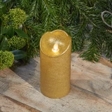Wachskerze 'gold' mit Timer