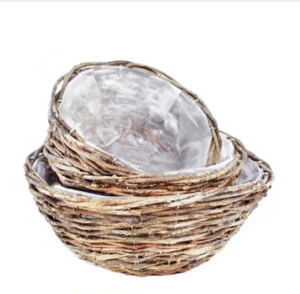 Korbschale 'bone Rattan'