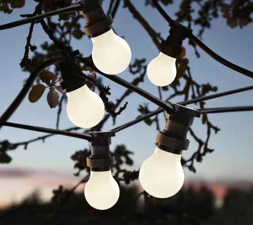 LED Party-Lichterkette E27 warmweiss