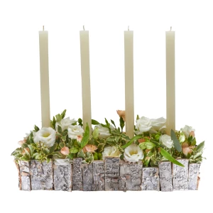 Gesteck 'Adventszauber' weiss