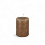 Kerze Rustic 'Erdnuss' d60mm