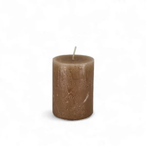 Kerze Rustic 'Erdnuss' d60mm
