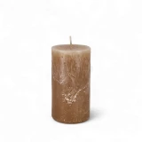 Kerze Rustic 'Erdnuss' d60mm