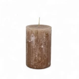 Kerze Rustic 'Erdnuss' d70mm