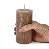 Kerze Rustic 'Erdnuss' d70mm
