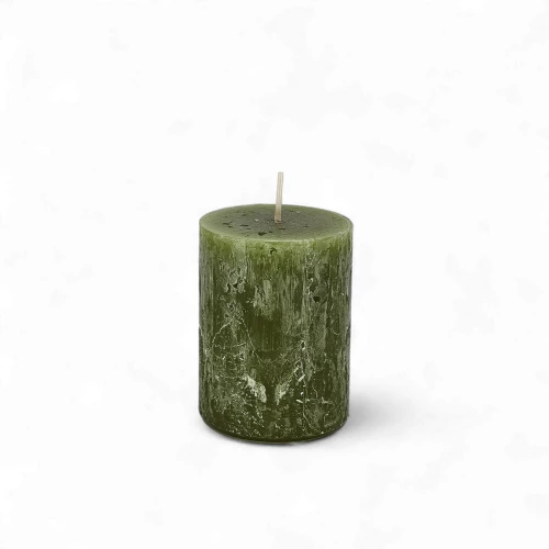Kerze Rustic 'Olive' d60mm