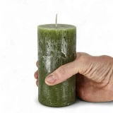 Kerze Rustic 'Olive' d70mm