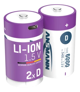 Li-Ion-Akku 'D' LR20 6500mAh USB-C