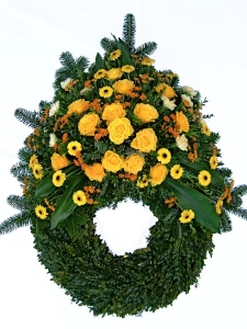 Bouquetkranz gelb