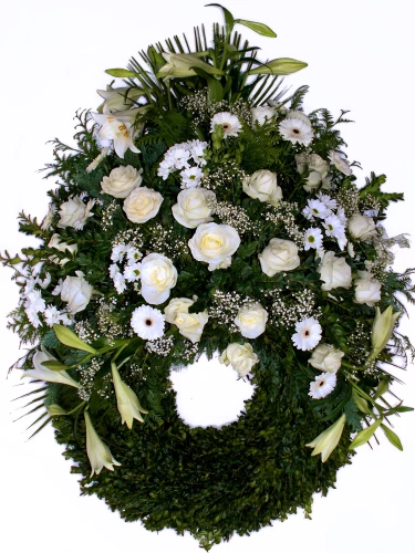 Bouquetkranz weiss