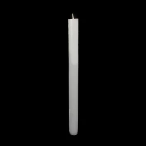 Stabkerze 'Raureif' weiss