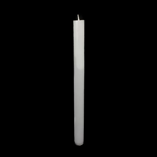 Stabkerze 'Raureif' weiss