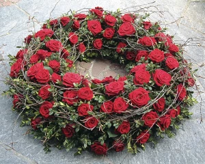 Blumenkranz "rote Rosen"