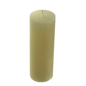 Stumpenkerze 'Raureif' wollweiss