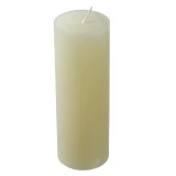 Stumpenkerze 'Raureif' wollweiss