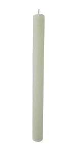 Stabkerze 'Raureif' wollweiss