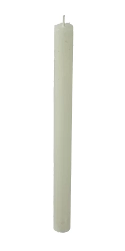 Stabkerze 'Raureif' wollweiss