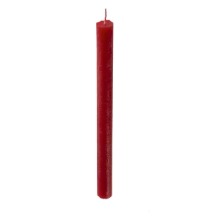 Stabkerze 'Raureif' bordeaux