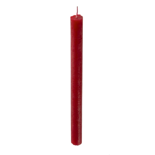 Stabkerze 'Raureif' bordeaux