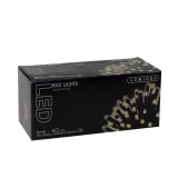 230V-Lichterkette 'softgold' schwarz