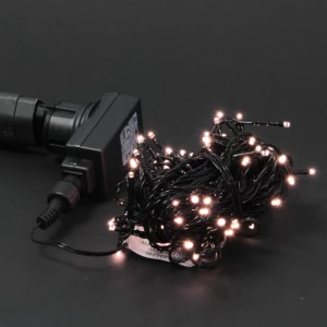230V-Lichterkette 'softgold' schwarz