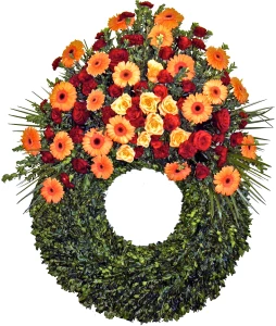 Bouquetkranz rot - orange