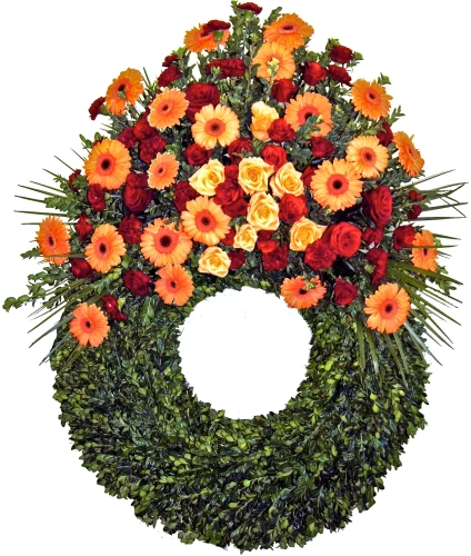Bouquetkranz rot - orange