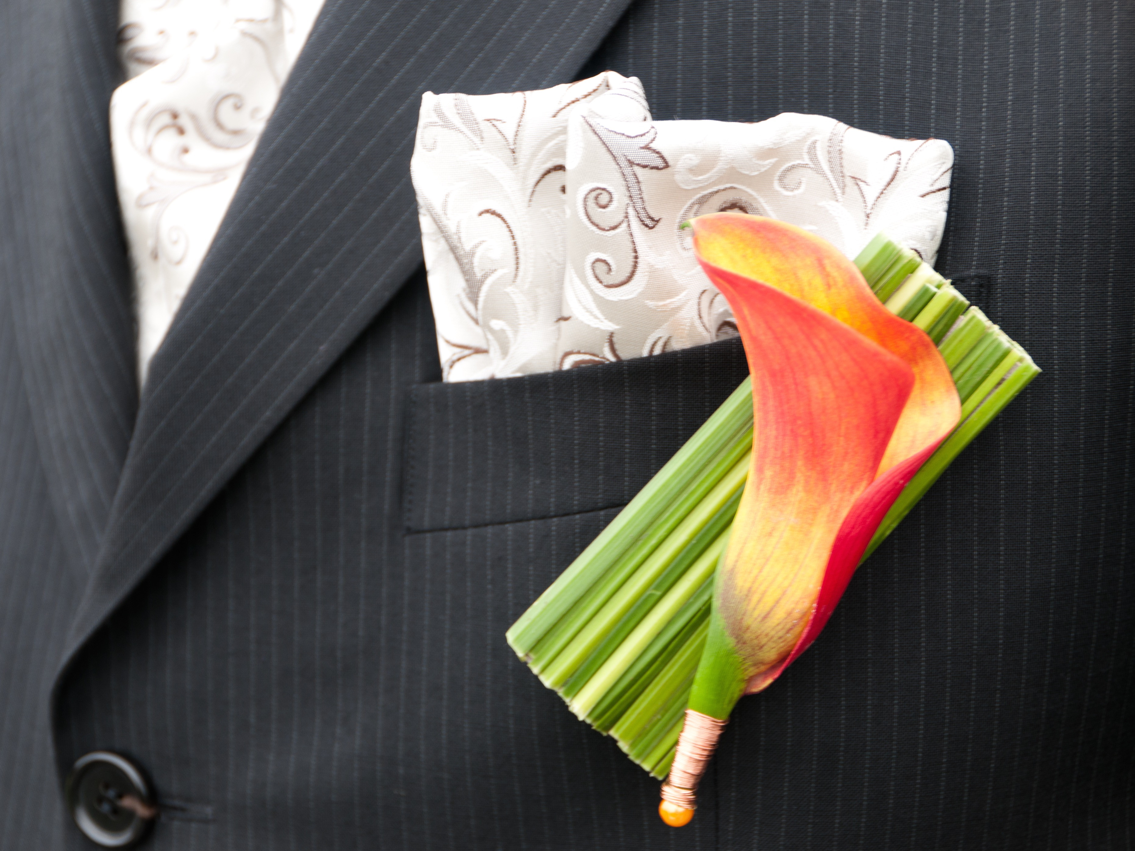 Koerperschmuck - Calla orange